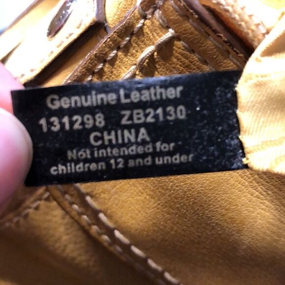 Vintage Fossil leather crossbody organizer purse. Yellow - Picture 11 of 11